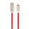 Gembird USB kabel[USB 2.0] - USB A (M) - Lightning (M) kabel, 2 m, Rdeča (CC-USB2R-AMLM-2M-R)