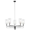 Jupiter 1884 - Luster na štangi CERES 5xE27/15W/230V mat hrom/crna