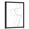Plakat obrisi ženskega obraza - 60x90 silver