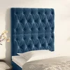Uzglavlje tamnoplavo 80x7x118/128 cm baršunasto