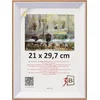 Nikcorp Leseni okvir za fotografije A4 21x29,7 cm hrastov furnir masiven borov les akrilno steklo obešanje vodoravno ali navpično 27 mm letve rjav