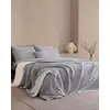 Madame Coco Set posteljine Pivoine, 200x220cm, 8 delova, Sivi