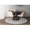 Venture Design Jedilna miza in stol komplet, okrogla miza 120x75 cm, stoli 56x87x49 cm, rjava