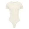 GOD SAVE QUEENS Bodi Second Skin T-Shirt Bodysuit kremna