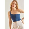 Bianco Lucci Womens One Shoulder Strap Crop Athlete