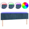 LED uzglavlje tamnoplavo 160x5x78/88 cm baršunasto