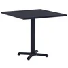 Vidaxl Vrtna miza črna 80x80x75 cm