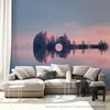 Samolepilna tapeta kitara v rožnati zarji - 490x330