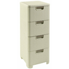CURVER predalnik iz ratana, 4x14l