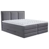 MID.YOU POSTELJA BOXSPRING 160 cm  x 200 cm , tekstil temno siva