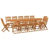 Vidaxl Vrtna jedilna garnitura 13-delna 280x90x75cm trden akacijev les