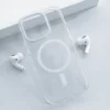 Maska za telefon Berlia Crystal Armor Magnetic za iPhone 16 Pro Max, Providna, Bela