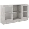 Vidaxl Vitrina betonsko siva 120x30,5x70 cm iverna plošča