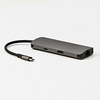 Priključna postaja USB 3.1 Type-C siva, vse novo, HDMI, RJ45, microSD, USB C (PD), 2x USB3.0