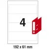 ETIKETE ILK ZA REGISTRATORE 192X61MM PK100L ZWECKFORM L4761-100 BIJELE
