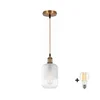 BRILAGI - LED luster na sajli RETRO GLASS 1xE27/60W/230V prečnik 14 cm zlatna/bela