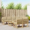 Set vanjskih sofa 9 kom. Bijela i bež Poliester