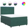 vidaXL vidaXL Box spring postelja z vzmetnico temno zelena 140x200 cm žamet, (21304805)