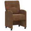 Vidaxl Jedilni stoli s kolesi s kolesi 2 szt. Rjava 57 x 67 x 95 cm