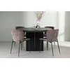 Venture Design Jedilna miza in stol komplet Matilda in Modesto, miza 130x75 cm, stol 54x79,5x48 cm, črno rjava