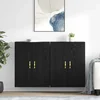 Kabinetski zidni Zidne 2 pcs Crni hrast 69,5 x 34 x 90 cm