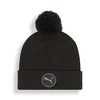 Mens Puma WRMLBLs Golf Removable Pom Beanie Hat, Black, Accessories
