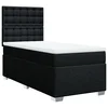 Vidaxl Box spring postelja z vzmetnico črn 90x190 cm blago
