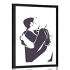 Plakat s paspartujem iskrenost ljubezni - 20x30 black