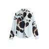 Next Bluza ecru/pastelno modra/rjava/črna