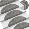 Prostirke za stepenice 10 kom 56x17x3 cm sive poluokrugle