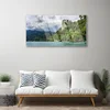 tulup.si Slika na steklu Grad v gorah forest landscape 100x50 cm 4 obešalnika