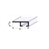 Aluminijasta enotirna karnisa 250 cm surova