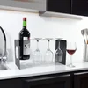 Hanah Home dekorativni metalni stalak za vino Vin Hld-3017, crni