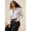 Trendyol Bluza temno siva / sivka / off-bela