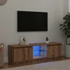 TV ormarić s LED svjetlima Artisan hrast 140x40x36 cm