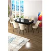 Hanah Home Set Trpezarijski sto i 6 stolica Zen, Krem-crni
