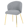 Modern Living STOL, les, kovina, tekstil siva
