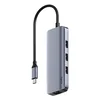 slomart Cudy UH606 priklopna postaja USB 3.2 Gen 1 Type-C, Siva/Srebrna