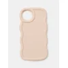 Sinsay - Jednobojna futrola za iPhone 13/14 sa talasastim ivicama - nude