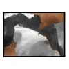 shumee SLIKARSKI PLAKAT V OKVIRJU 33x43 cm Črna Bela Rjava Minimalizem Abstrakcija