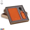Princ Leather Poklon set, Privezak i futrola za dokumenta, Narandžasti