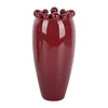 Bordo rdeča keramična vaza (višina 30 cm) Cadiz Dotty – PT LIVING
