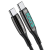 Blitzwolf kabel USB-C do USB-C BW-TC23, z zaslonom, 100 W, 0,9 m (črn)