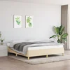 Okvir za krevet s oprugom krem 180 x 200 cm od tkanine