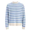 Jack & Jones Junior Pulover modra/svetlo modra/bela