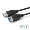 USB 3.2 Gen 1 A-A 3m M-F, črn