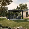 Bioklimatska pergola Ancora Samostoječa, 4 x 4 m, Antracit, Električni
