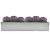 VIDAXL Visoka greda pocinkano jeklo 400x80x45 cm siva