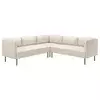 LILLEHEM Modularna ugaona sofa 4-sed, Vissle bež/metal