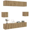 vidaXL vidaXL TV omara 6-delna stenski artisan hrast inženirski les, (21703821)